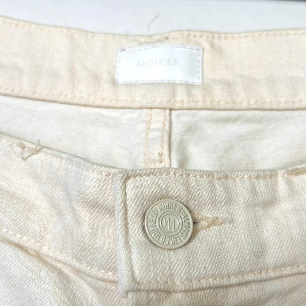 Mother NWT The Dazzler "Ouch" Shift Jeans in Cream- Size 28 - Picture 7 of 15